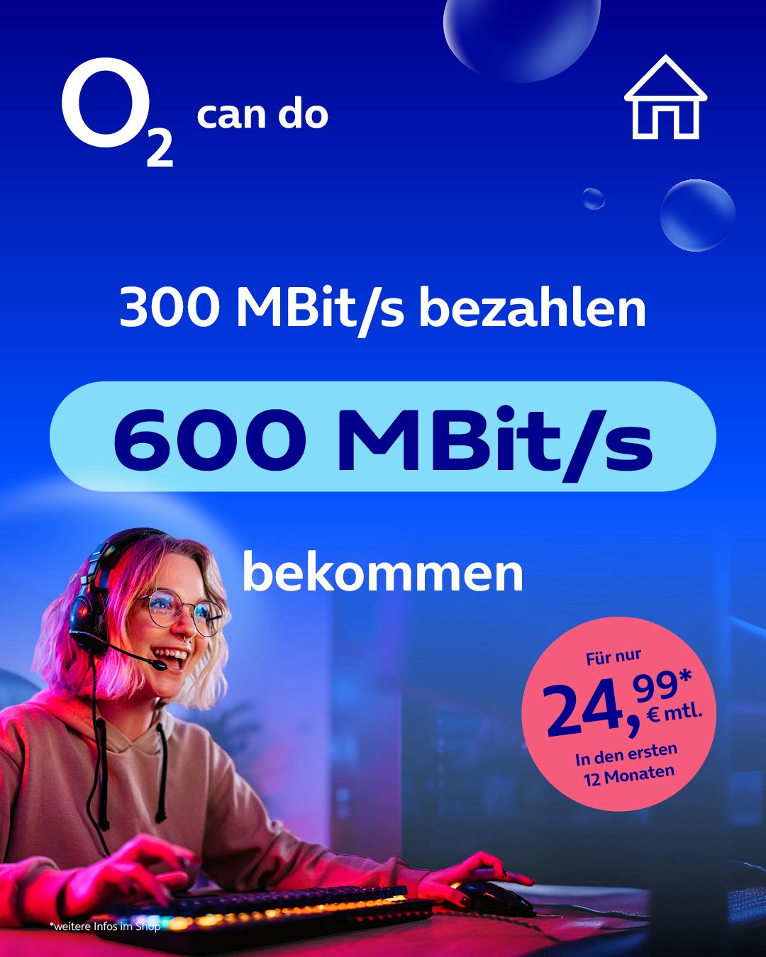 o2 Home Cable 600 MBit/s — 300 zahlen, 600 surfen