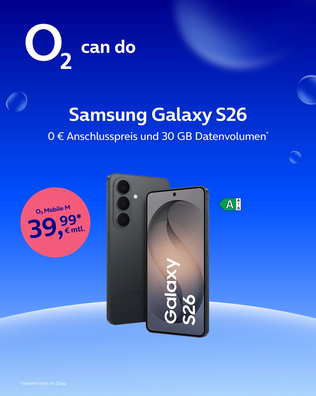 Samsung Galaxy S26 mit o2 Mobile M Bundle