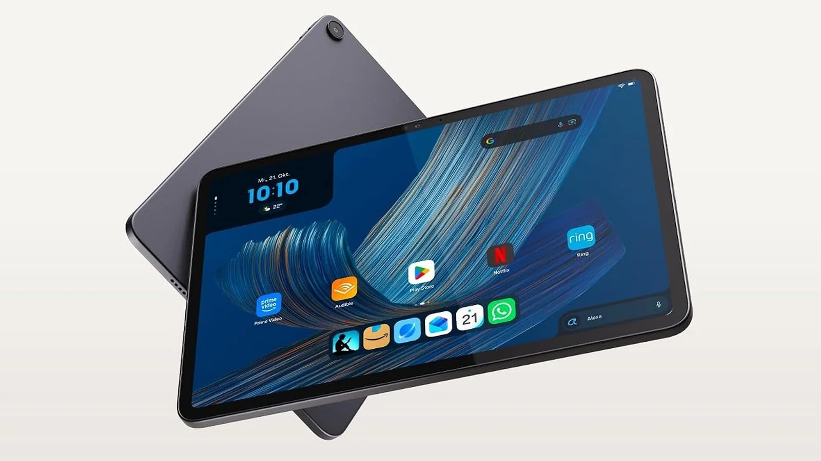 Das Amazon Alexa Tablet 11 mit Google Play Store auf dem Startbildschirm, Pressebild von Amazon