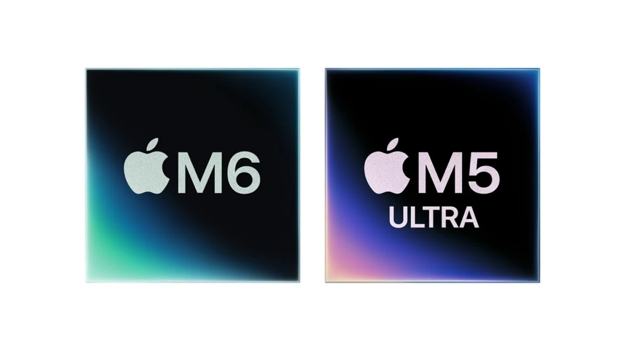 Apple Pressebild der Chips M6 und M5 Ultra
