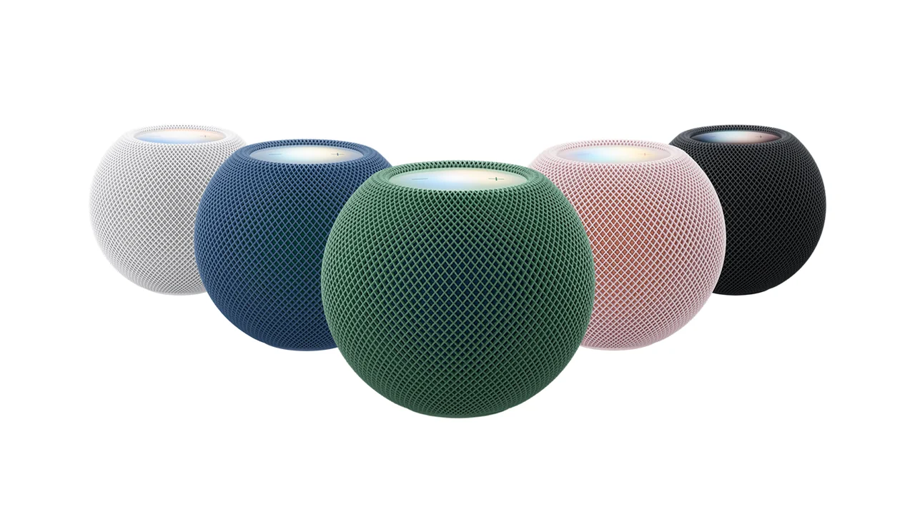 HomePod mini 2 in den Farben Wei&szlig;, Blau, Gr&uuml;n, Pink und Mitternacht
