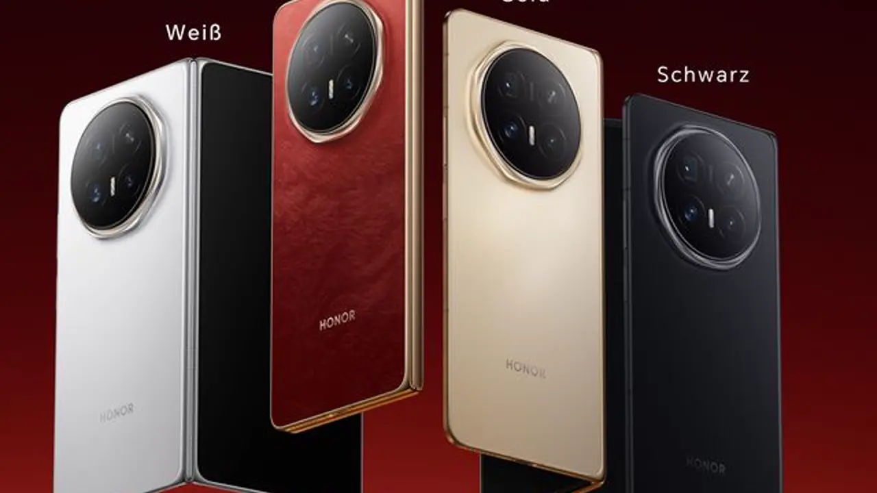 Honor Magic V6 aufgeklappt und zugeklappt – Honor Pressefoto
