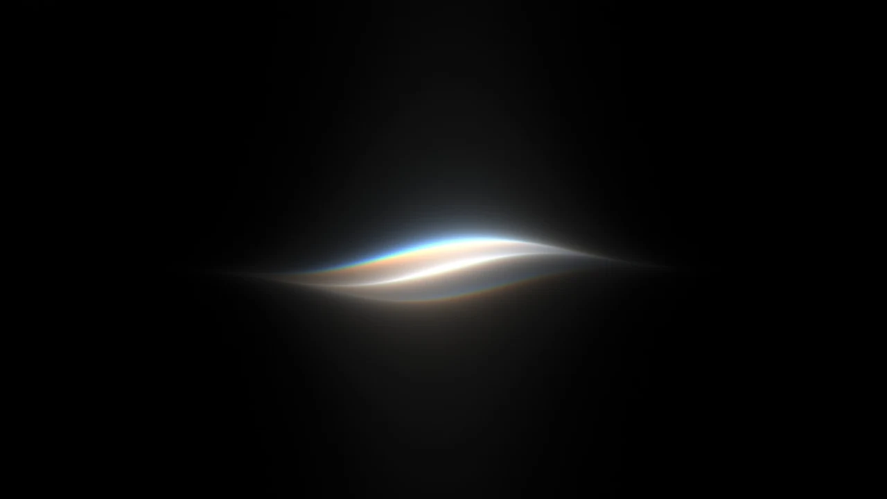 Apple Pressebild: leuchtende Siri-Welle auf schwarzem Grund